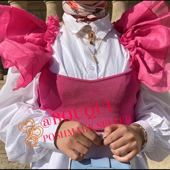 BLOGGERS FAV ZARA ORGANZA SLEEVES KNIT TOP - Picture 8 of 11